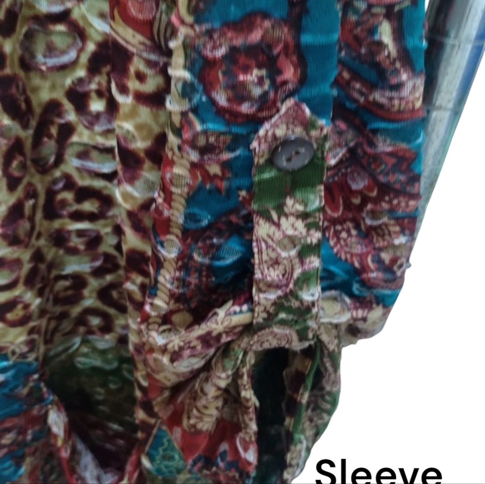 Multiples Womens‎ Size Medium Patchwork Distresse… - image 3